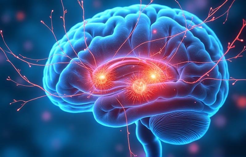 Scientific diagram showing neural junction damage